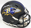 Rashod Bateman Autographed Baltimore Ravens Matte Flat Black Mini Helmet Fanatics Holo #B787493