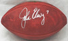 John Elway Autographed Official NFL Leather Colored Gold Shield Football Denver Broncos Beckett BAS Witness #W609022