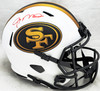 Joe Montana Autographed San Francisco 49ers Lunar Eclipse White Full Size Replica Speed Helmet Fanatics Holo #WX13989742