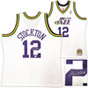 Utah Jazz John Stockton Autographed White Authentic Mitchell & Ness 1991-92 Hardwood Classic Swingman Jersey Size XXL Beckett BAS Witness Stock #224337