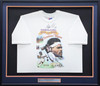 Chicago Bears Walter Payton Autographed Framed White Football Hall Of Fame T-Shirt Jersey "34" JSA #AK66729