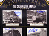 NHL Legends & Greats Autographed Framed 18x24 Poster Photo Original Six NHL Arenas With 6 Signatures Including Johnny Bower & Jean Belliveau Beckett BAS #AC94209