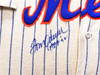 Tom Seaver Autographed Framed Cream Pinstripes 1969 Authentic Mitchell & Ness Jersey New York Mets "HOF 92" 100th Anniversary Patch Size XL Beckett BAS #BK33624