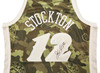 Utah Jazz John Stockton Autographed Green Authentic Mitchell & Ness 1998-99 Hardwood Classic Swingman Ghost Camo Jersey Size XL Beckett BAS Witness Stock #224349