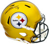 George Pickens Autographed Pittsburgh Steelers Flash Yellow Full Size Speed Replica Helmet JSA Stock #224748