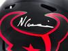 Nico Collins Autographed Houston Texans Eclipse Black Full Size Speed Replica Helmet (Scratches) Beckett BAS Witness Stock #224744