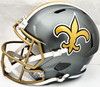 Alvin Kamara Autographed New Orleans Saints Flash Gray Full Size Speed Replica Helmet Beckett BAS Witness Stock #224740