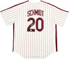 Philadelphia Phillies Mike Schmidt Autographed White Pinstripes Nike Cooperstown Collection Jersey Size Large JSA Stock #224682