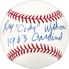 Ray Corky Withrow Autographed Official MLB Baseball St. Louis Cardinals "1963 Cardinals" Beckett BAS QR #BL93603