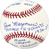 Joe Margoneri Autographed Official MLB Baseball New York Giants "Pitcher NY Giants 1956-57" Statball Beckett BAS QR #BL93650