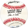 Goody Rosen Autographed Official NL Baseball Brooklyn Dodgers Beckett BAS QR #BL93620