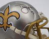 Taysom Hill Autographed New Orleans Saints Flash Gold Mini Helmet Beckett BAS QR #BE17580