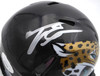 Travis Etienne Autographed Jacksonville Jaguars Black Speed Mini Helmet (Smudged) JSA #AR44764