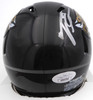 Travis Etienne Autographed Jacksonville Jaguars Black Speed Mini Helmet (Smudged) JSA #AR44764
