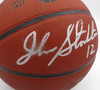 John Stockton Autographed Basketball Utah Jazz (Smudged) Beckett BAS QR #1W271700