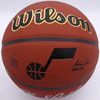 John Stockton Autographed Basketball Utah Jazz (Smudged) Beckett BAS QR #1W271705