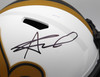 Alvin Kamara Autographed Lunar Eclipse White Full Size Replica Helmet New Orleans Saints Beckett BAS QR #1W403073
