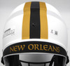 Alvin Kamara Autographed Lunar Eclipse White Full Size Replica Helmet New Orleans Saints Beckett BAS QR #1W403073