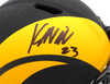 Kyren Williams Autographed Eclipse Black Full Size Replica Helmet Los Angeles Rams Beckett BAS QR #BM06073