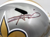 Alvin Kamara Autographed Flash Gold Full Size Replica Helmet New Orleans Saints Beckett BAS QR #1W403173