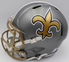 Alvin Kamara Autographed Flash Gold Full Size Replica Helmet New Orleans Saints Beckett BAS QR #1W403145