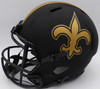 Alvin Kamara Autographed Eclipse Black Full Size Replica Helmet New Orleans Saints Beckett BAS QR #1W403027