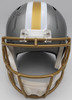 Alvin Kamara Autographed Flash Gold Full Size Replica Helmet New Orleans Saints (Smudged) Beckett BAS QR #1W403113