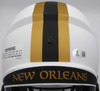 Alvin Kamara Autographed Lunar Eclipse White Full Size Replica Helmet New Orleans Saints (Smudged) Beckett BAS QR #1W403534