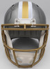 Alvin Kamara Autographed Flash Gold Full Size Replica Helmet New Orleans Saints (Smudged) Beckett BAS QR #1W403114