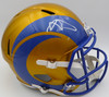 Aaron Donald Autographed Flash Yellow Full Size Replica Helmet Los Angeles Rams (Smudged) Beckett BAS QR #1W393329