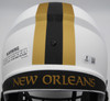 Alvin Kamara Autographed Lunar Eclipse White Full Size Replica Helmet New Orleans Saints (Smudged) Beckett BAS QR #1W403532