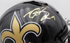 Drew Brees Autographed Alternate Black Full Size Replica Helmet New Orleans Saints (Bubbled Decal) Beckett BAS QR #W717760