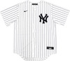 New York Yankees Juan Soto Autographed White Pinstripes Nike Jersey Size L Beckett BAS QR Stock #226401