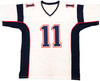 New England Patriots Julian Edelman Autographed White Jersey (Imperfections) Beckett BAS QR Stock #225843