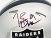 Tim Brown Autographed Los Angeles Raiders Silver Speed Mini Helmet Beckett BAS Witness Stock #226391