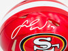 Fred Warner Autographed San Francisco 49ers Flash Red Speed Mini Helmet Beckett BAS Witness Stock #226392