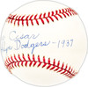 George Cisar Autographed Official NL Baseball Brooklyn Dodgers "1937" Beckett BAS QR #BM25181 George Cisar Autographed Official NL Baseball Brooklyn Dodgers "1937" Beckett BAS QR #BM25181