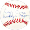 George Cisar Autographed Official NL Baseball Brooklyn Dodgers "1937" Beckett BAS QR #BM25181 George Cisar Autographed Official NL Baseball Brooklyn Dodgers "1937" Beckett BAS QR #BM25181