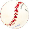 Herman Franks Autographed Official NL Baseball Brooklyn Dodgers Beckett BAS QR #BM25193