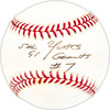 Sal Yvars Autographed Official NL Baseball New York Giants "51 Giants #7" Beckett BAS QR #BM25338