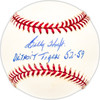 Billy Hoeft Autographed Official MLB Baseball Detroit Tigers "52-59" Beckett BAS QR #BM25359