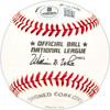 Ernie Bowman Autographed Official NL Baseball San Francisco Giants Beckett BAS QR #BM25831