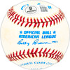 Everett Skeeter Kell Autographed Official AL Baseball Philadelphia A's Beckett BAS QR #BM25834