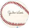 Jake Wood Autographed Official AL Baseball Detroit Tigers Beckett BAS QR #BM25069