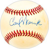 Carl Warwick Autographed Official NL Baseball St. Louis Cardinals Beckett BAS QR #BM25162