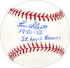 Lou Sleater Autographed Official MLB Baseball St. Louis Browns "1950-52 St. Louis Browns" Beckett BAS QR #BM25244