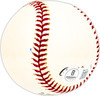 Bob Addis Autographed Official NL Baseball Chicago Cubs Beckett BAS QR #BM25549