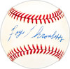 Faye Throneberry Autographed Official AL Baseball Red Sox, Senators Beckett BAS QR #BM25440