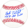 Bob Talbot Autographed Official MLB Baseball Chicago Cubs "1953-54 Cubs" Beckett BAS QR #BM25501