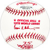 Jay Johnstone Autographed Official 1978 World Series Logo MLB Baseball New York Yankees "78 WS " Beckett BAS QR #BM25599